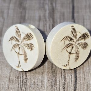 Holzohrstecker „Palme“