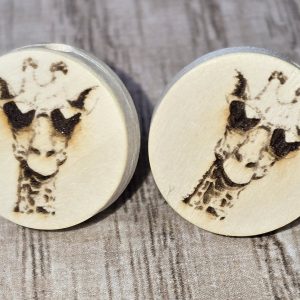 Holzohrstecker „coole Giraffe“
