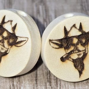 Holzohrstecker „coole Ziege“