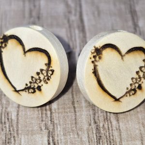 Holzohrstecker „Herzblüte“