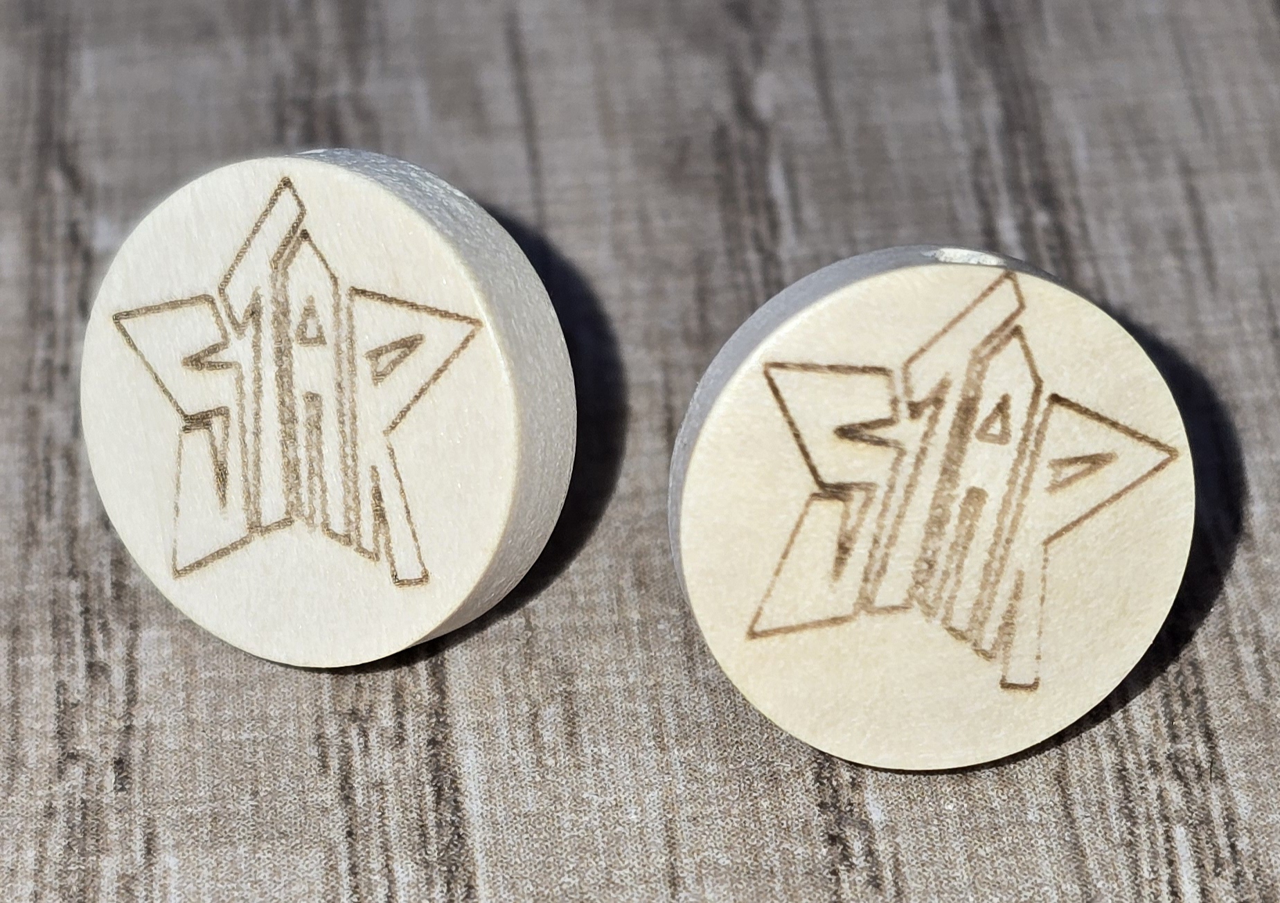 Holzohrstecker „STAR“