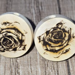 Holzohrstecker „Rose“