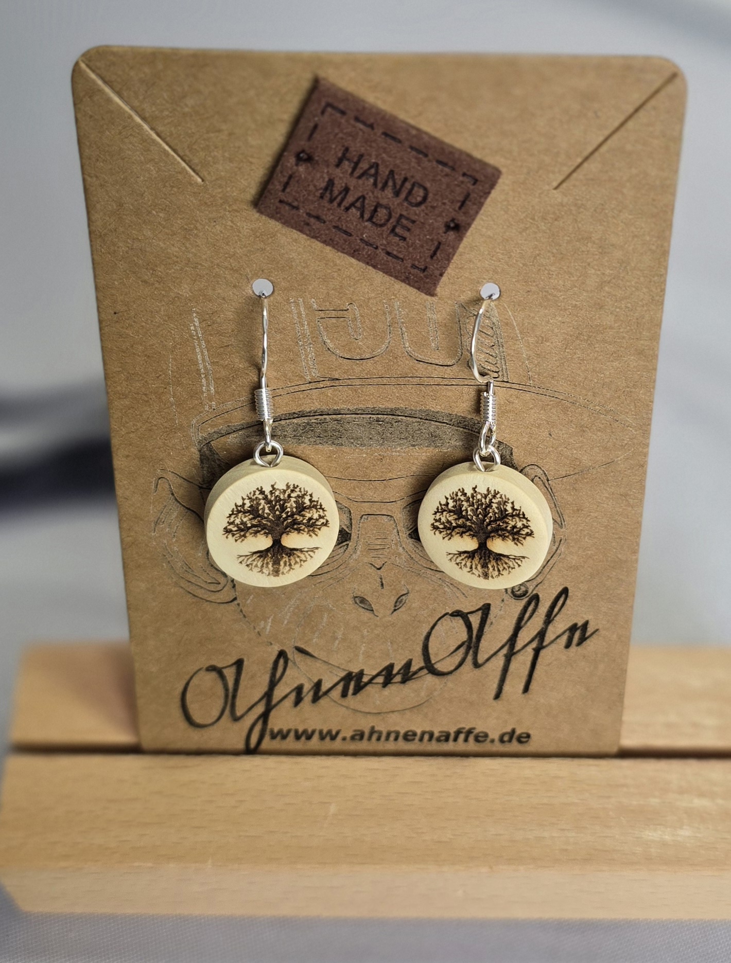 Holzohrhaken „Lebensbaum“