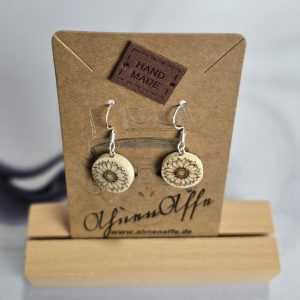 Holzohrhaken &bdquo;Sonnenblume&ldquo;