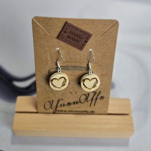 Holzohrhaken „Blumenherz“